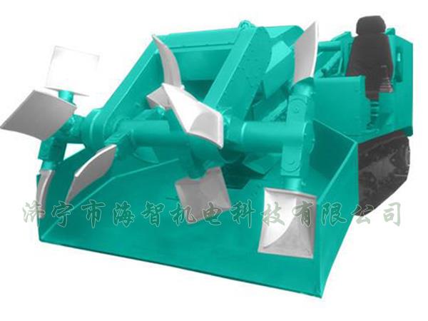 為了提高裝載效率，在取料方面通過滾耙式旋轉(zhuǎn)連續(xù)取料的方式